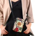 thumbnail image 4 of HELLHERO Flowers Pattern Shoulder Bags Polyester Adjustable Strap Small Crossbody Purse for Travel, 4 of 7