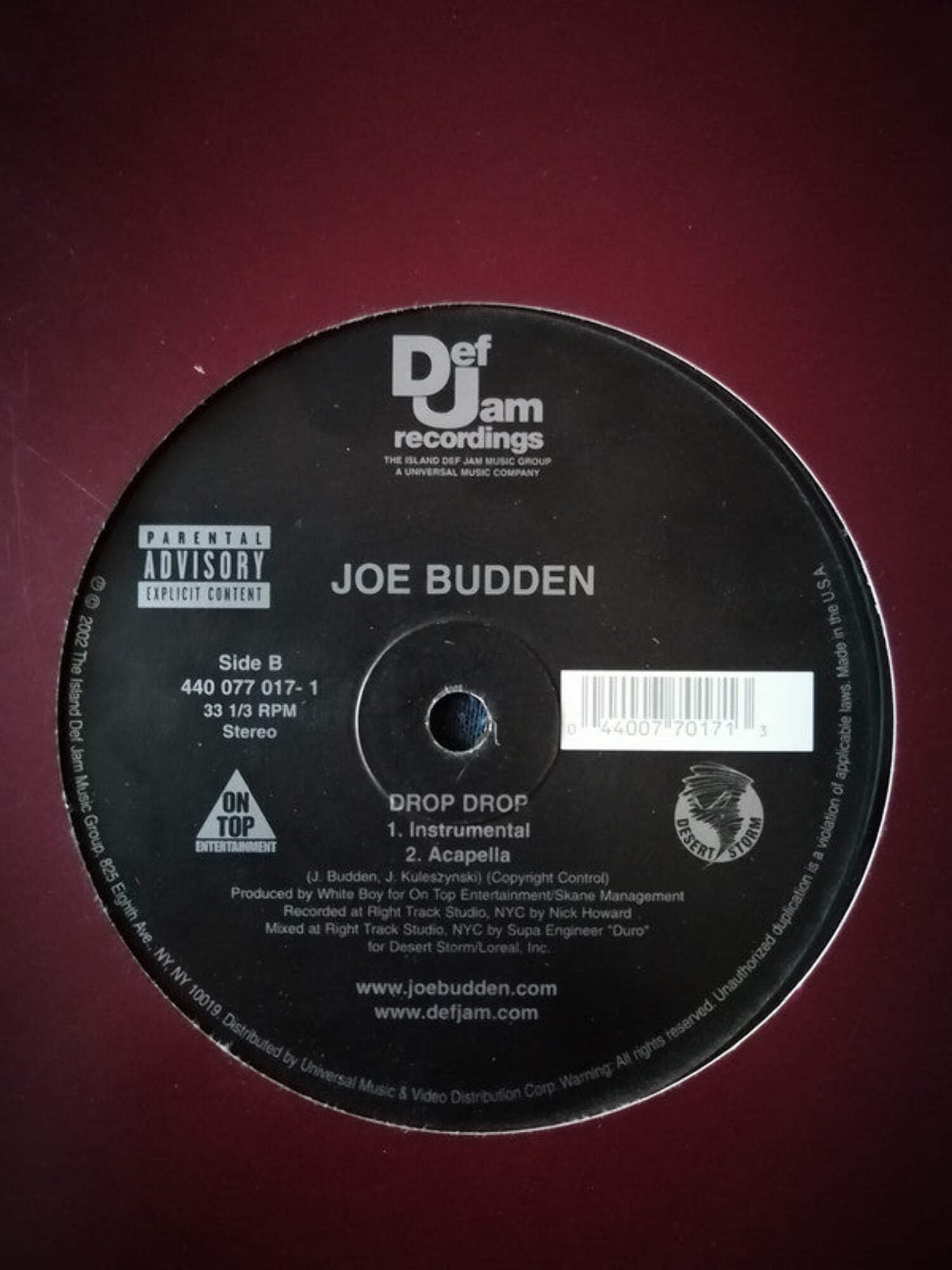 Joe Budden - Drop Drop - Vinyl