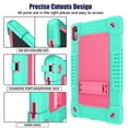 thumbnail image 6 of FIEWESEY for Lenovo Tab P11 2nd Gen Tablet Case,Shoulder Strap Soft Silicone&Hard Back Hybrid Shockproof Kids Friendly Protective Case for Lenovo Tab P11 2nd Gen 11.5"(TB350FU/350XU)(Green/Pink), 6 of 6