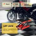 thumbnail image 3 of POWANLI 1100lbs Motorcycle Lift, Motorcycle Jack with 16.5" Wide Deck, Motorcycle Scissor Lift Jack with Socket Handle Safety Bar, Motorcycle Stand for Dirt Bike Touring Cruiser, 3 of 7