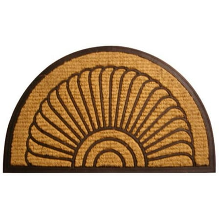 Imports Decor 404NBRCM Half Round Fan Door Welcome Mat