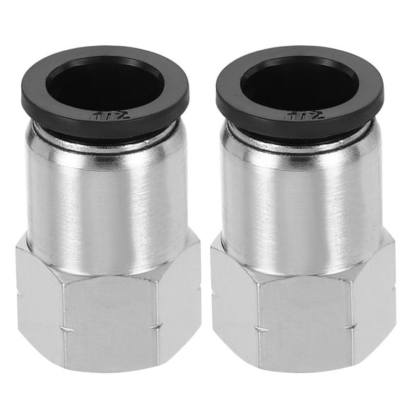2Pack Push to Connect Fittings, 1/2"x1/4" NPT Straight Pneumatic Connector