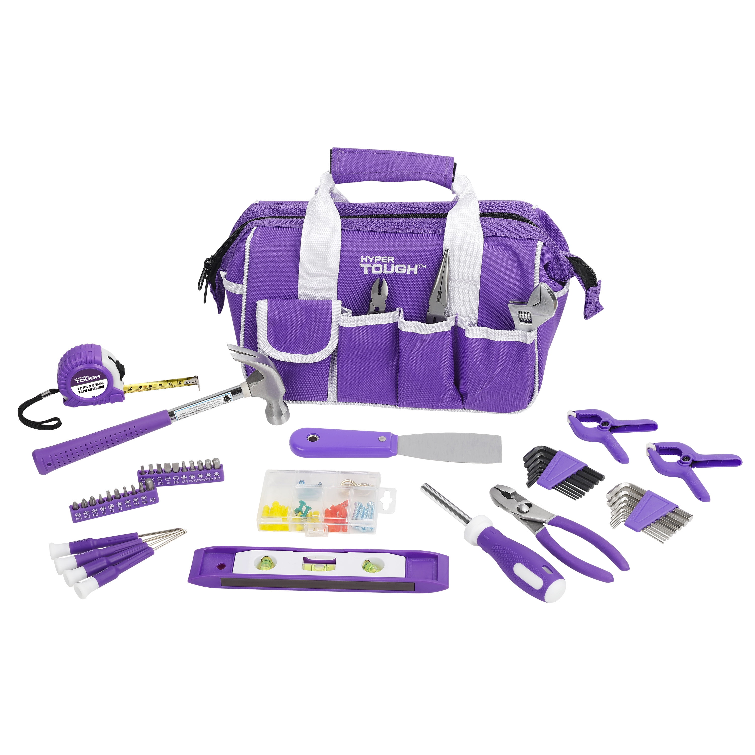Hyper Tough 89-Piece Home Repair Tool Set, Purple