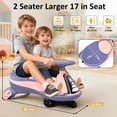 thumbnail image 4 of East doll 6V Electric Wiggle Car, Ride on Toys for Toddlers Ages 3+, Electric Car for Kids, Toddler Car, 2 Speed, Flashing Wheels, Bluetooth, Kid Ride on Car, 2.8-4.1 Mph, Pink, 4 of 8