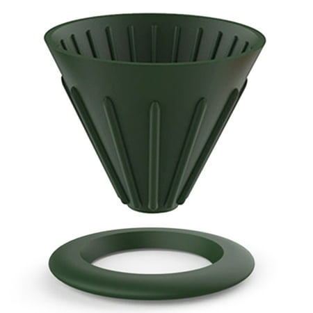 

Coffee Dripper Filter Cup Reusable Silica Coffee Filter Foldable Sugar Color Coffee Funnel Drip for Barista-Green