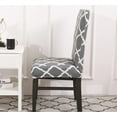 thumbnail image 3 of Modern Stretch Dining Chair Covers Removable Washable Spandex Slipcovers for High Chairs Kitchen, Dining Room, Hotel, Ceremony 2/4/6PCS Chair Protective Covers (Grey Grid 2, SET of 6), 3 of 6