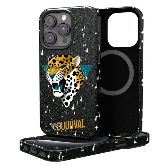 Keyscaper Black Jacksonville Jaguars 2024 Illustrated Limited Edition Bling iPhone Case