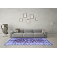 thumbnail image 3 of Ahgly Company Machine Washable Indoor Rectangle Geometric Blue Traditional Area Rugs, 4' x 6', 3 of 4