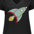 thumbnail image 4 of Inktastic Rocket Women's Plus Size V-Neck T-Shirt, 4 of 5