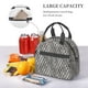 thumbnail image 5 of Disketp Black White Stripes Lonchera Térmica para Mujer y Hombre, Bolsa de Almuerzo Reutilizable e Impermeable para Trabajo, Viajes y Picnic, 5 of 7