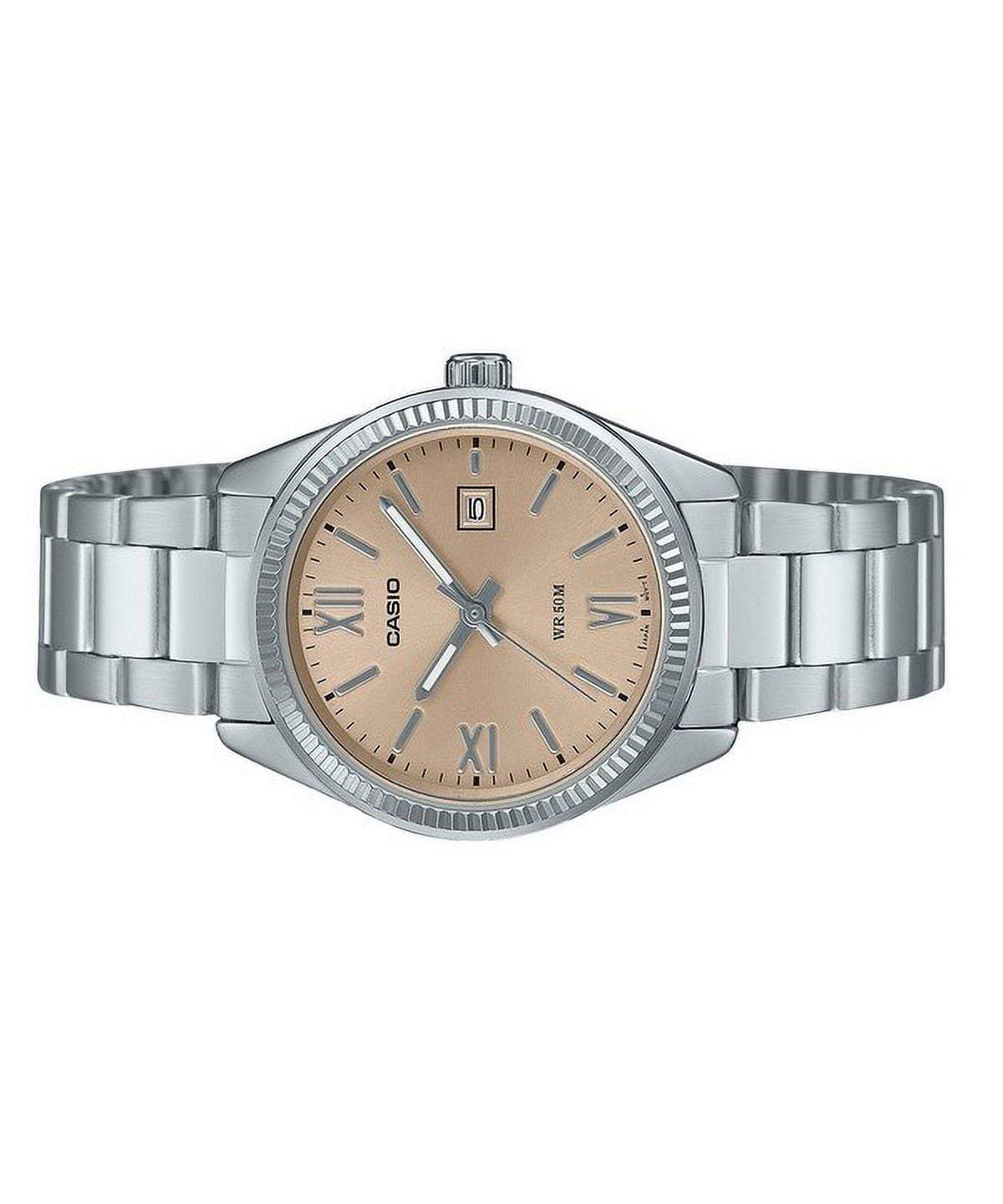 Casio Women’s Silver Steel Analog Watch with Champagne Dial - LTP-1302DD-4A2VDF