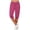 Hot Pink, variant on OVAFBAU Women's Capris Pants Yoga Workout Leggings Mid Waist Drawstring Jogger 7/8 with Pockets Casual Wear Pants