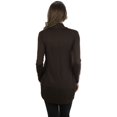 thumbnail image 2 of ToBeInStyle Women's Long Sleeve Cascade Open Hacci Cardigan, 2 of 4