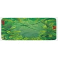 thumbnail image 1 of Green Leaf Kitchen Mat, Hawaiian Rainforest Tropical Climate Island Vegetation Foliage, Plush Decorative Kitchen Mat with Non Slip Backing, 47" X 19", Apple Green Jade Green, by Ambesonne, 1 of 1