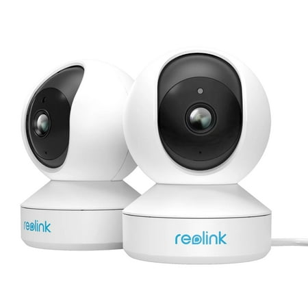 Reolink E1-2Pack 3MP Indoor Security Plug-in WiFi Camera Person/Pet Detection 2.4GHz WiFi Only Baby Monitor Pan Tilt 2-Way Talk