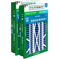 Filterbuy 20x30x5 MERV 13 Health Defense, Pleated HVAC AC Furnace Air Filters for Honeywell Return Grille (2-Pack)