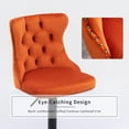 thumbnail image 5 of ODUSE-DAILY Velvet Swivel Bar Stools Set of 4 with Upholstered Back, 25-33 Inch Height Adjustable, Bar Chairs for Counter Height Bar Height Kitchen Island Pub (4Pcs, Black Base, Orange), 5 of 12