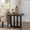 Black, variant on Contemporary Faux Concrete & White End Table, Modern Compact Side Table with Intersecting Base, Durable Engineered Wood Accent Table for Living Room Sofa Side