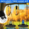 thumbnail image 4 of SereneLife 40" Saucer Swing - Outdoor Swing Set with Universal Hanging Kit, Swinging Seat Spinner with Pillow & Carry Bag, Weatherproof, Water-Resistant, Supports Up to 700 lbs, Black, 4 of 8