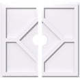 thumbnail image 1 of Ekena Millwork CMP40EY2-06000 40 in. OD x 6 in. ID Square Embry Architectural Grade PVC Contemporary Ceiling Medallion - 2 Piece, 1 of 1