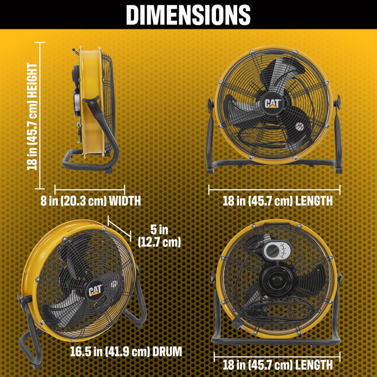 Caterpillar 14-Inch Floor Fan, 3-Speed, 2000 CFM photo 4