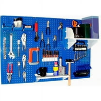 Pegboard Standard Tool Storage Kit, Blue & White - 48 x 32 x 9 in.
