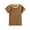 Brown, variant on ZyeKqe Toddler Boys Girls Summer Tops Unisex Short Sleeve Crewneck T Shirts Solid Color Loose Fitted Comfy Tees