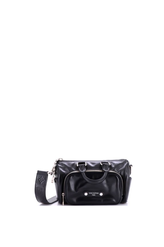 Pre-Owned Keepall Cargo Bandouliere Bag Calfskin with Monogram Leather 25 By Rebag