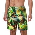 thumbnail image 1 of Fotbe st. patrick’s day gnomes Traje de Baño para Hombre – Shorts de Natación de Secado Rápido con Forro y Bolsillos-Large, 1 of 6