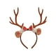 thumbnail image 2 of Decoraciones navideñas, adornos navideños, regalos navideños, diadema navideña extragrande Mori con lazo y astas, diadema textil., 2 of 6