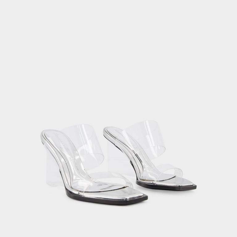 サンダル・ミュール Sandals - Alexander Mcqueen - Clear - Leather Alexander Mcqueen Sandals - Clear - Leather White (Women's