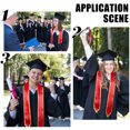 thumbnail image 4 of 59.06 Inch Long Red Satin Graduation Sash with Gold Trim Sublimation Honor Plain Grad Stole Unisex Smooth Silk Soft Classic End Sashes, 4 of 6