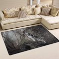 thumbnail image 2 of Coolnut Lightweight Soft Area Rugs 60 x 39 inch (5'x 3'3"), Wolf Standing On The Rock Floor Mat for Kids Playing Room Hardwood Floor Living Room Nursery Rugs, 2 of 6