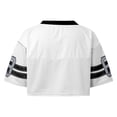 thumbnail image 3 of DHFJKG Crop Tops For Women Short Sleeve T Shirt Loose Fit Number Print V Neck Graphic Tee Preppy Style Soft Top, 3 of 4