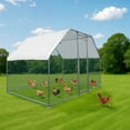 thumbnail image 4 of Zimtown 19.7x9.8x6.5 ft Metal Chicken Coop with 180g PE Rainproof Cover - Rabbit & Hen Hutch, 4 of 8