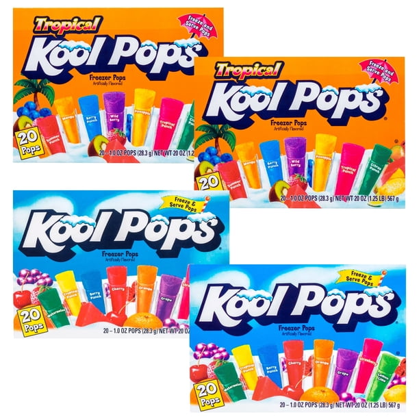 Tropical & Fruit Flavored Freezer Pop Home Party Favor Treats Basket