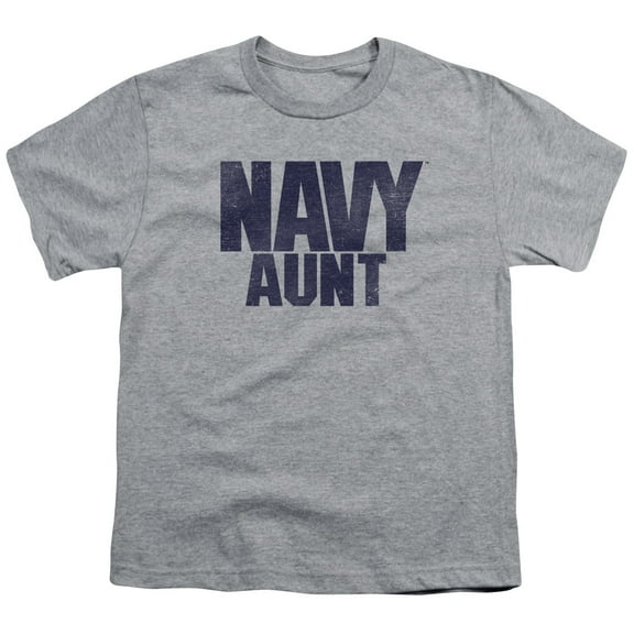 Navy - Aunt - Youth Short Sleeve Shirt - Large