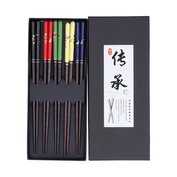 Juego de palillos japoneses creativos mariposa amor flor y viento caja de regalo palillos de Sushi puntiagudos