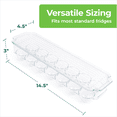 thumbnail image 7 of Greenco Greenco Stackable Refrigerator Egg Storage Bin Organizer With Lid, Stores 14 Eggs, Clear- 2 Pack, 7 of 7