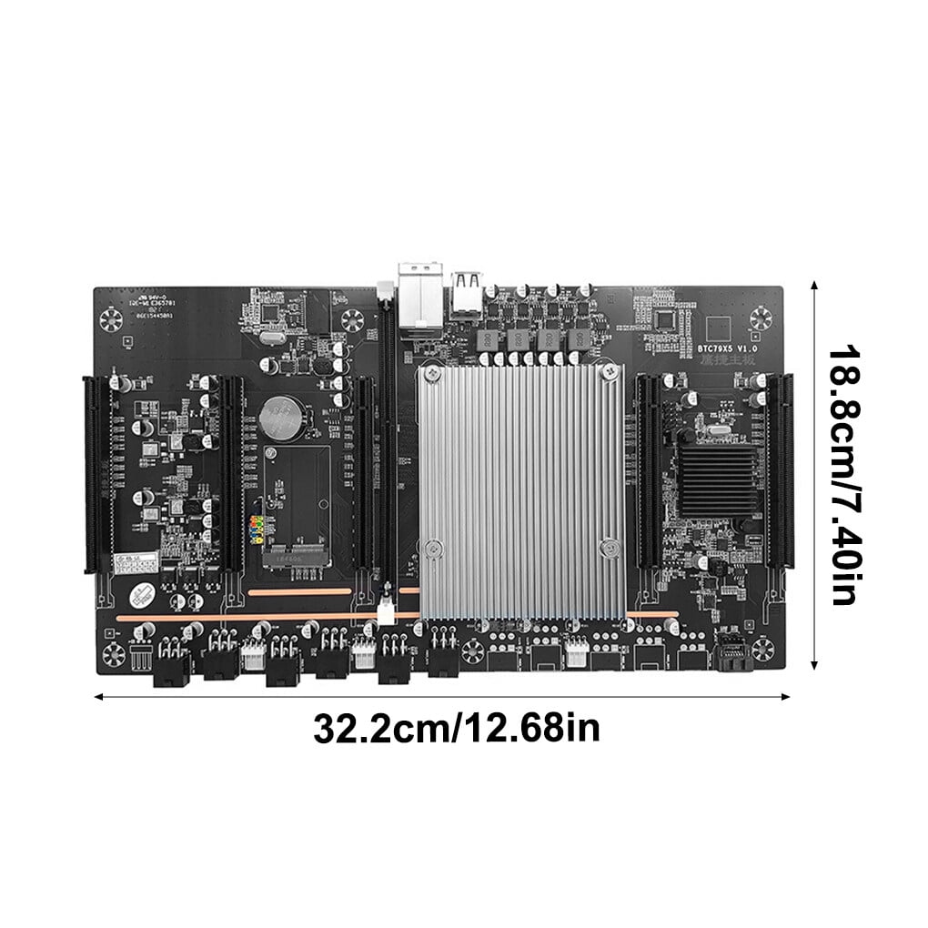 Matsuzay Placa base de minería BTC BTC79X5 LGA 2011 DDR3 PCI-E