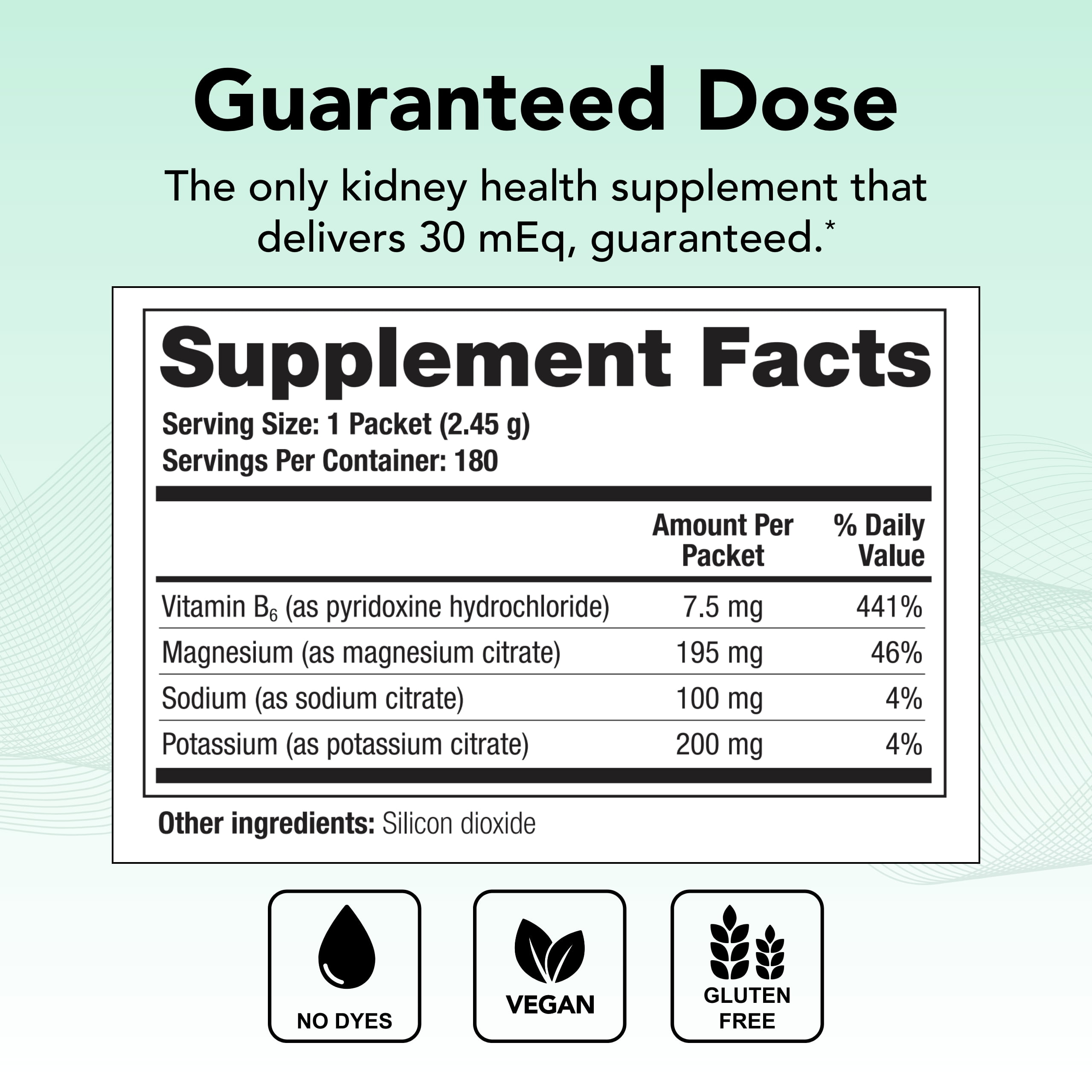 Theralogix CitraLith Vitamin & Mineral Supplement - 90-Day Supply - Kidney Health Support for Healthy Kidney Function - Includes Magnesium, Sodium, Potassium & Vitamin B6 - NSF Certified  180 Packets