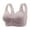 Purple, variant on Women's Front Side Buckle Lace Edge Seamless Yoga Bra for Movement Sleep Comfort Support Adjustable Gathering Design