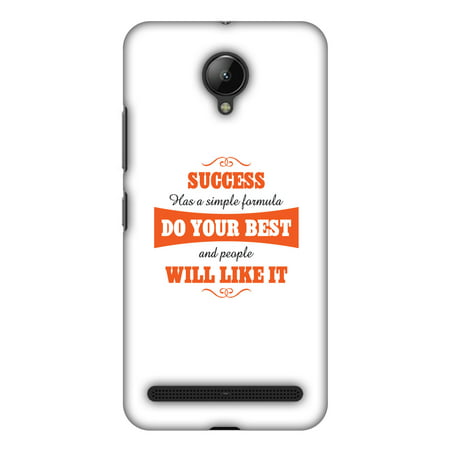 lenovo c2 Case - Success Do Your Best, Hard Plastic Back Cover. Slim Profile Cute Printed Designer Snap on Case with Screen Cleaning