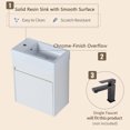thumbnail image 3 of Holaki 18" Floating Bathroom Vanity With Sink For Small Powder Room, Modern Bathroom Sink Vanity With Soft Close Door, White, 3 of 7