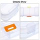 thumbnail image 4 of Paquete de 5 cajas de lápices transparentes de doble cubierta, organizador universitario de plástico, papelería con inserciones de rejillas divisorias ajustables, 4 of 5