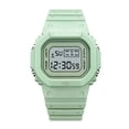 thumbnail image 2 of Reloj cuadrado pequeño verde Matcha para estudiantes y adolescentes, para deportes al aire libre, resistente al agua, reloj electrónico LED multifunción, 2 of 6