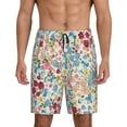 thumbnail image 2 of Picia Trendy Floral Design Pajama Shorts for Men, Men's Pajama Bottoms, Sleepwear,Short Pajama Pants-Large, 2 of 9