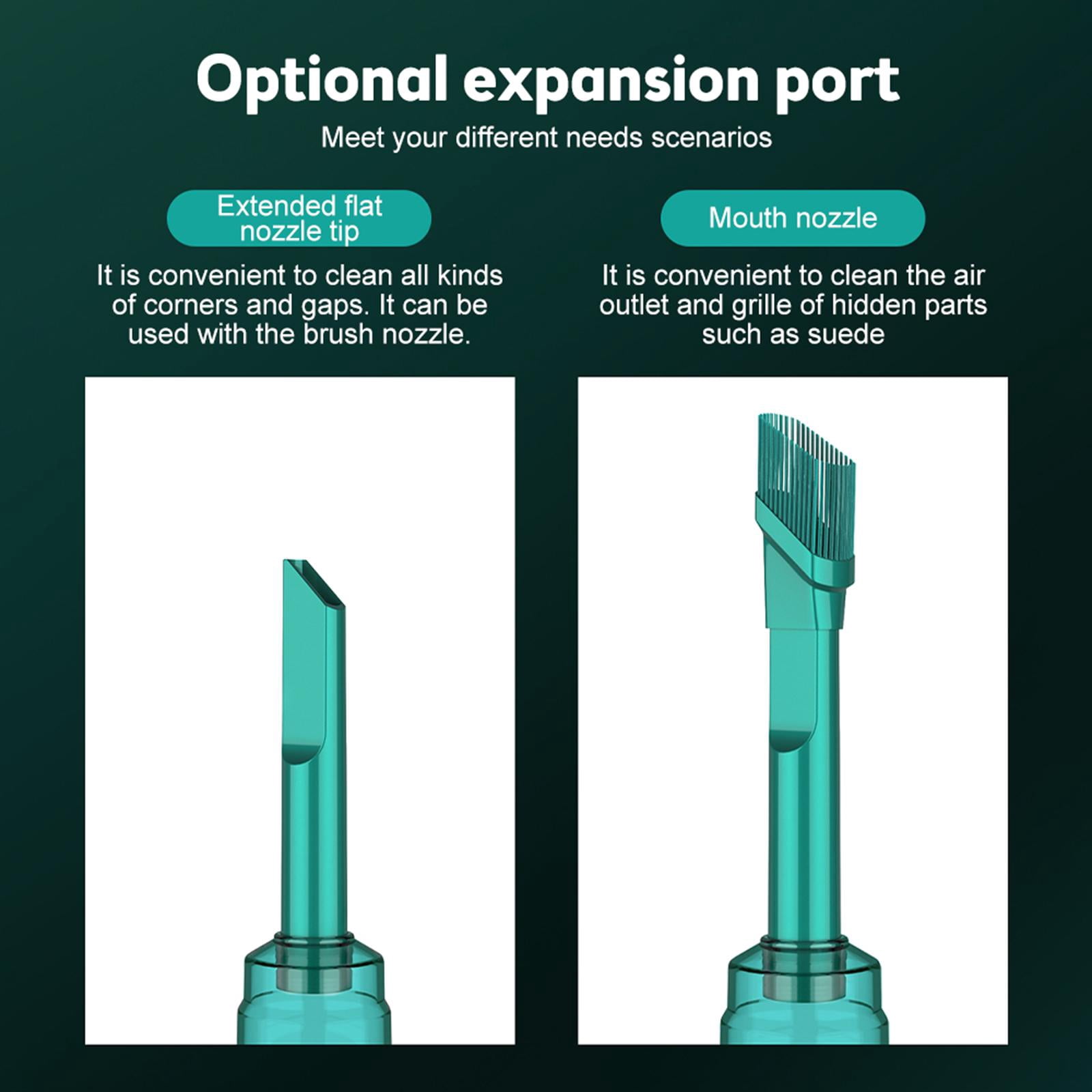 Fiocias Car vacuum cleaner super handheld portable car vacuum cleaner home wireless mini Green Double Filters