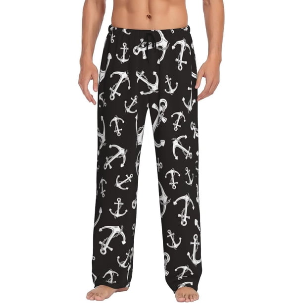 Balery Anchor Pantalones de pijama para hombre, pijama ultraligero, pantalón de descanso-Small