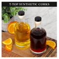 thumbnail image 4 of Cornucopia 12-Ounce Clear Glass Liquor Bottles with T-Top Synthetic Corks, 2-Pack, 4 of 9